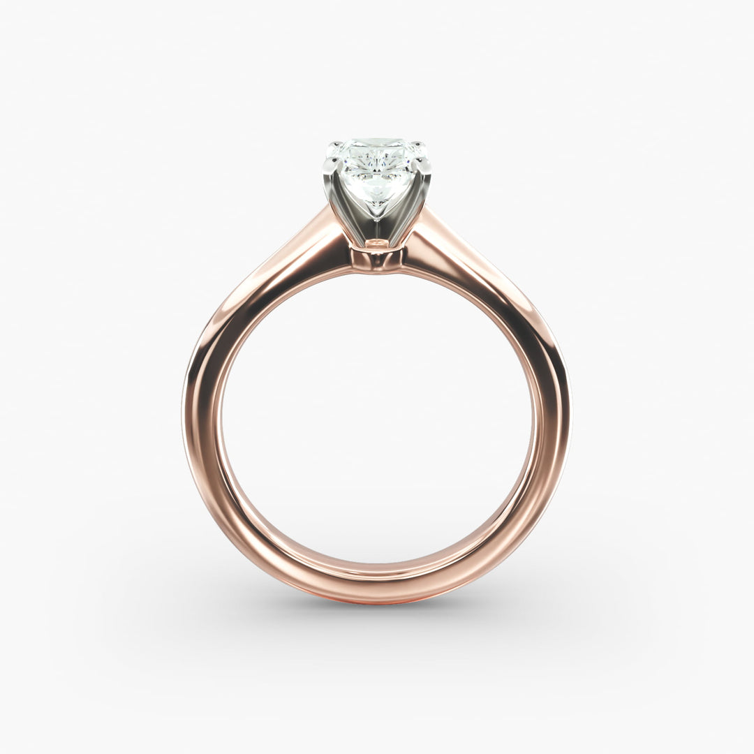 Radiant Cut Lab Grown Diamond Solitaire Ring | 0.50–5.00 Carat | Classic Band | IGI Certified | 10K/14K/18K Yellow, White, Rose Gold