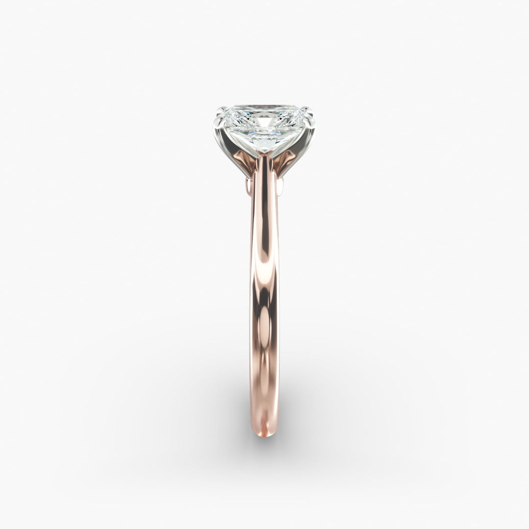 Radiant Cut Lab Grown Diamond Solitaire Ring | 0.50–5.00 Carat | Classic Band | IGI Certified | 10K/14K/18K Yellow, White, Rose Gold