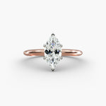 Load image into Gallery viewer, Marquise Lab-Grown Diamond Classic Solitaire Engagement Ring | Timeless Design | IGI Certified | 10K/14K/18K Gold