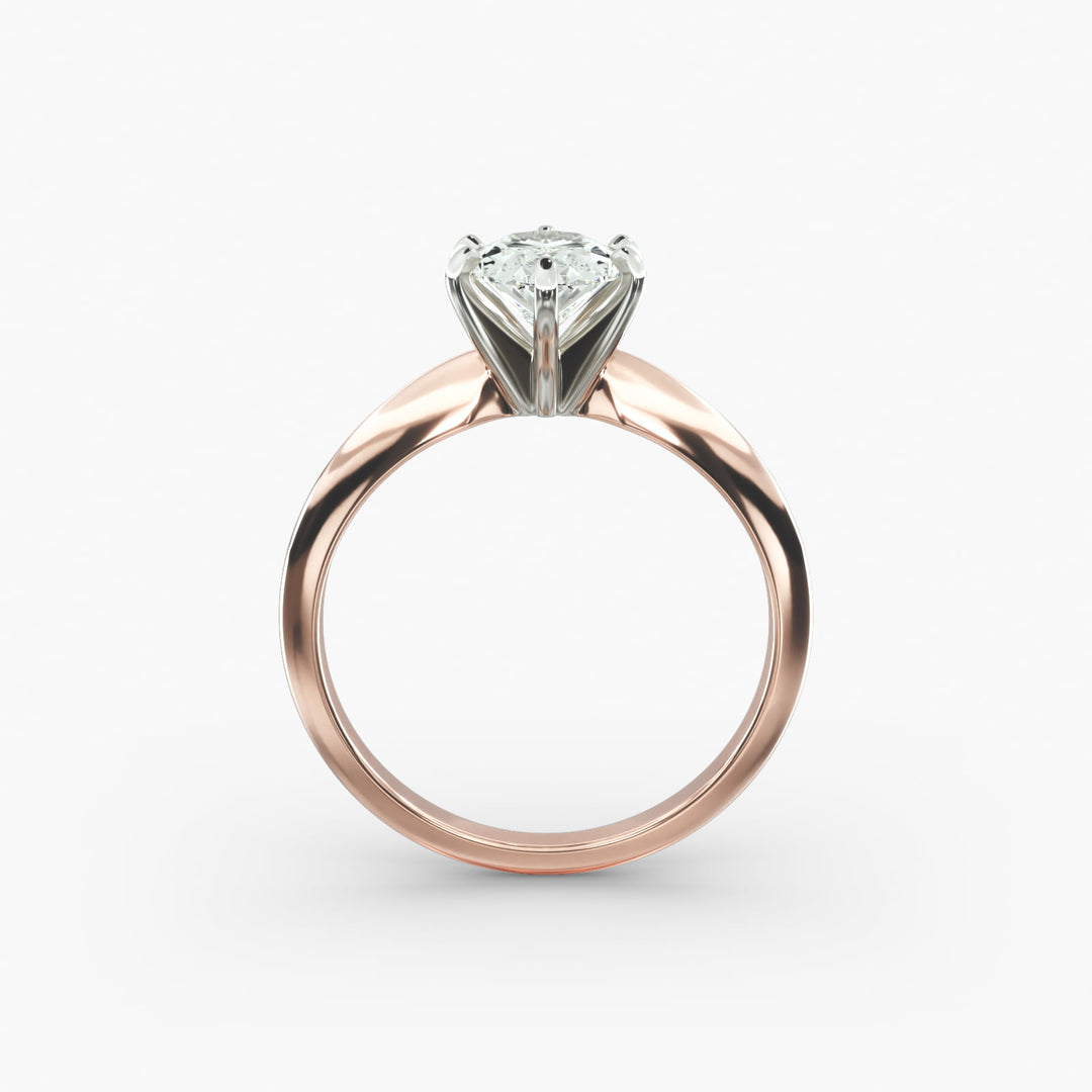 Oval Lab-Grown Diamond Six-Prong Solitaire Engagement Ring | Secure & Timeless | IGI Certified | 10K/14K/18K Gold