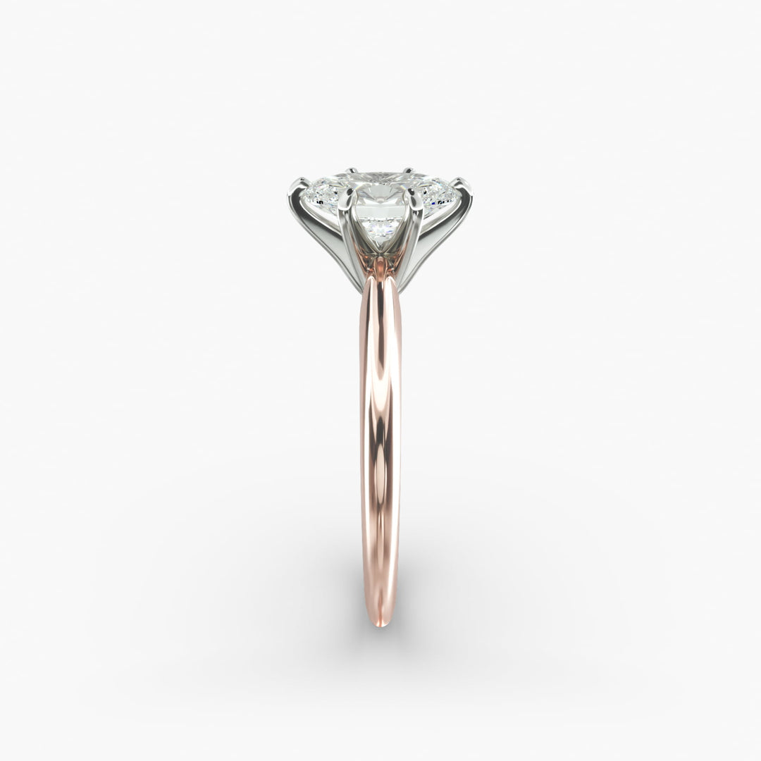 Oval Lab-Grown Diamond Six-Prong Solitaire Engagement Ring | Secure & Timeless | IGI Certified | 10K/14K/18K Gold