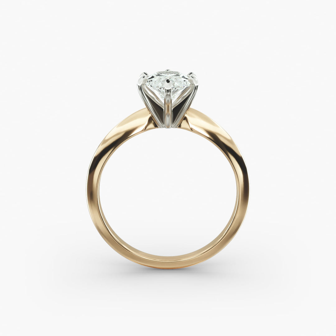 Oval Lab-Grown Diamond Six-Prong Solitaire Engagement Ring | Secure & Timeless | IGI Certified | 10K/14K/18K Gold