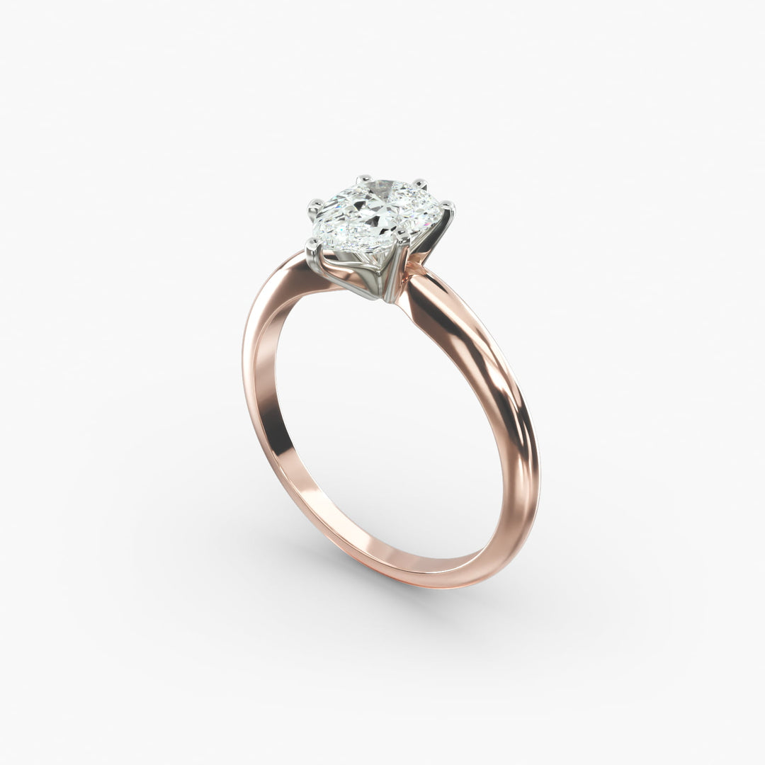 Pear Lab-Grown Diamond Six-Prong Engagement Ring | Classic Solitaire | IGI Certified | 10K/14K/18K Gold
