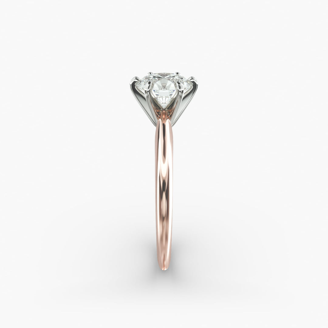 Six-Prong Round Lab-Grown Diamond Engagement Ring | IGI Certified | 0.50–5.00 Carat