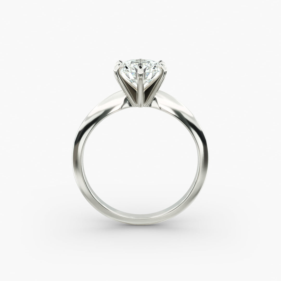 Six-Prong Round Lab-Grown Diamond Engagement Ring | IGI Certified | 0.50–5.00 Carat