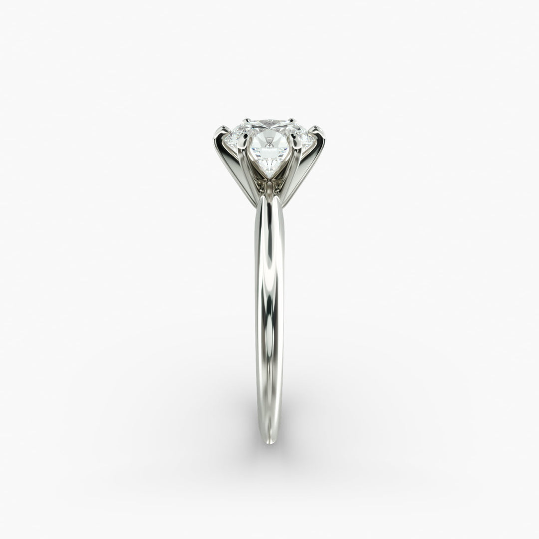 Six-Prong Round Lab-Grown Diamond Engagement Ring | IGI Certified | 0.50–5.00 Carat