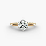 Load image into Gallery viewer, Six-Prong Round Lab-Grown Diamond Engagement Ring | IGI Certified | 0.50–5.00 Carat