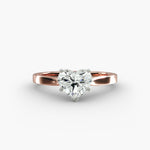 Load image into Gallery viewer, Heart Lab-Grown Diamond — Wide Band Statement Ring | IGI Certified | 10K/14K/18K Gold