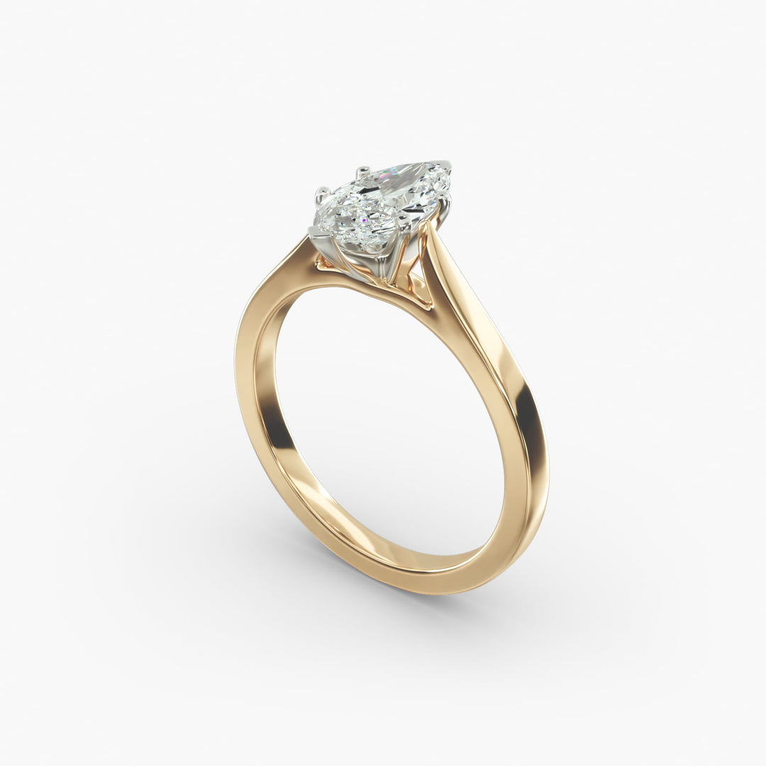 Marquise Cut Lab-Grown Diamond Ring | 0.50–5.00 Carat | IGI Certified | Yellow, White & Rose Gold