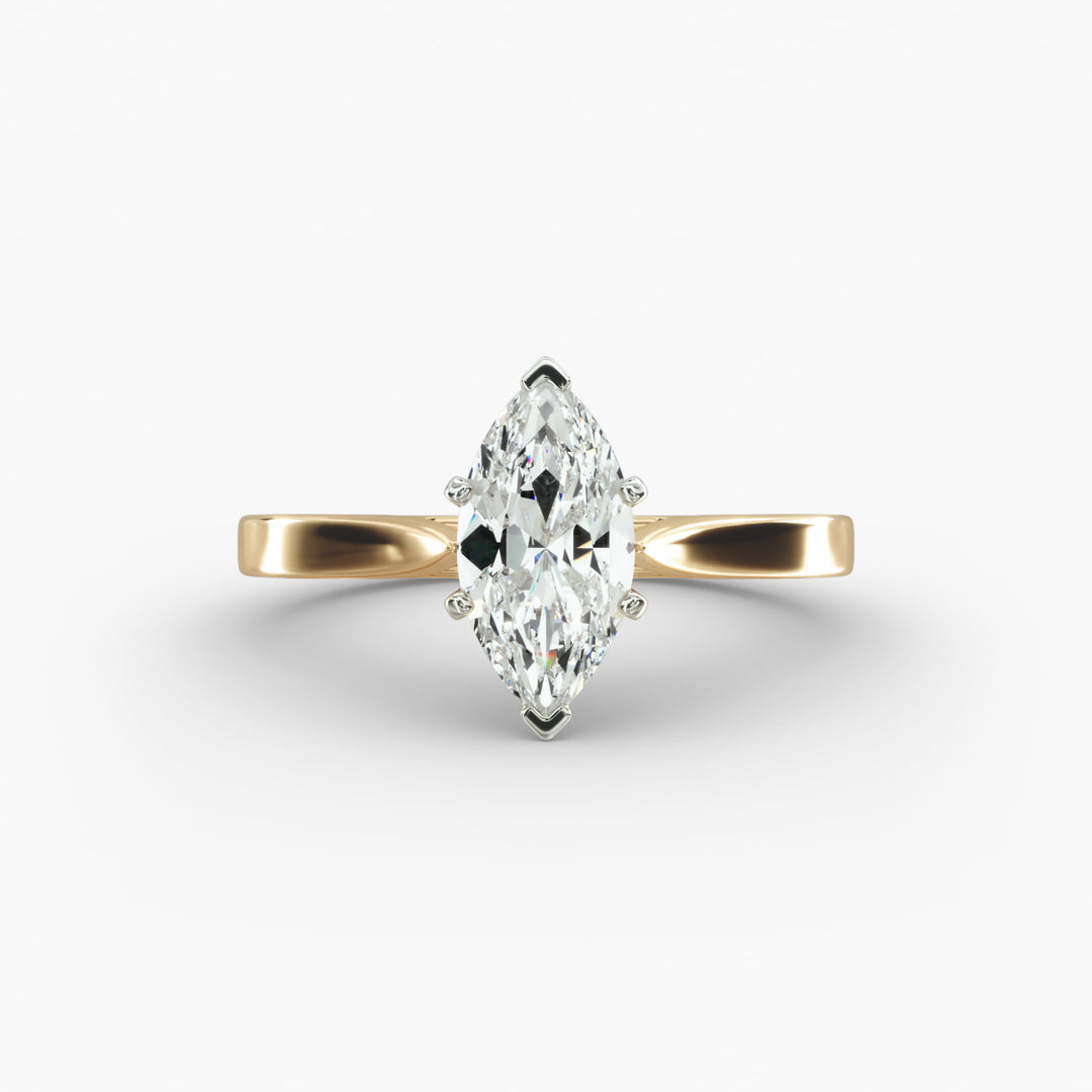 Marquise Cut Lab-Grown Diamond Ring | 0.50–5.00 Carat | IGI Certified | Yellow, White & Rose Gold