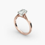 Load image into Gallery viewer, Oval Lab-Grown Diamond 4-Prong Wide Band Ring | IGI Certified | 10K/14K/18K Gold