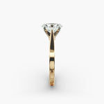 Load image into Gallery viewer, Oval Lab-Grown Diamond 4-Prong Wide Band Ring | IGI Certified | 10K/14K/18K Gold