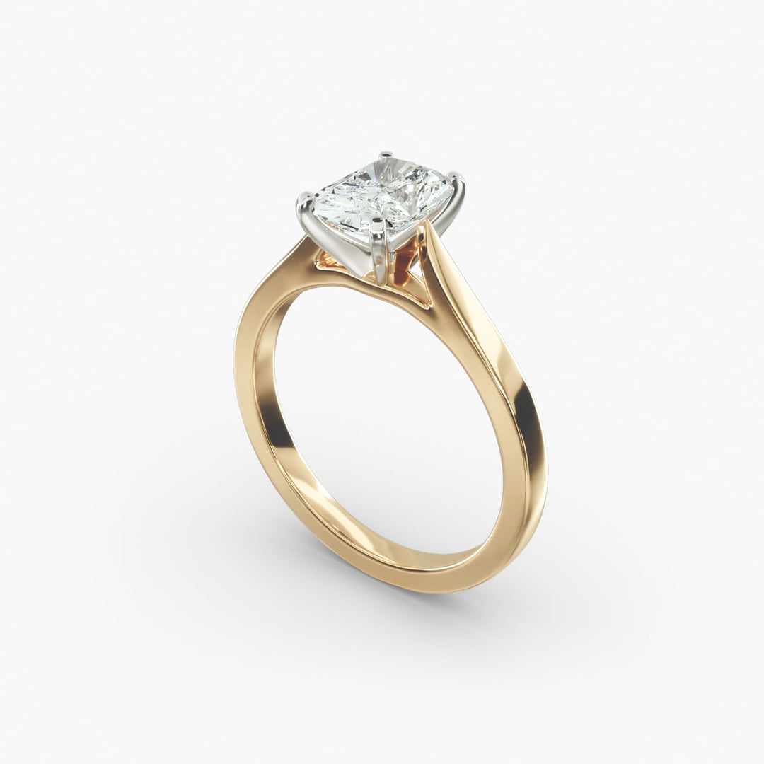 Radiant Cut Lab-Grown Diamond Solitaire Ring | 0.50–5.00 Carat | IGI Certified | Yellow, White, Rose Gold