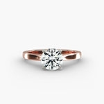 Load image into Gallery viewer, Round Brilliant Lab-Grown Diamond — Wide Band Statement Ring | IGI Certified | 10K/14K/18K Gold