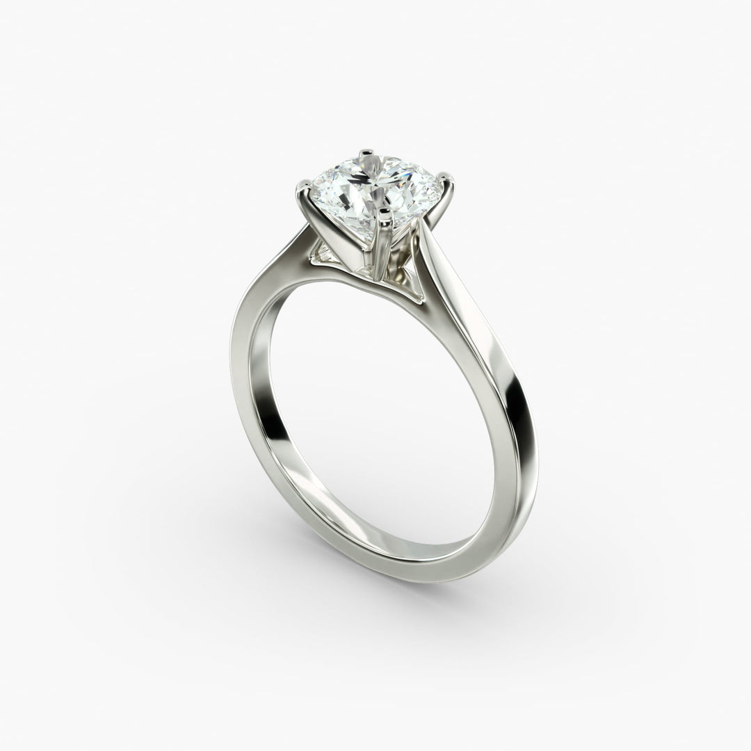 Round Brilliant Lab-Grown Diamond — Wide Band Statement Ring | IGI Certified | 10K/14K/18K Gold