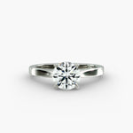 Load image into Gallery viewer, Round Brilliant Lab-Grown Diamond — Wide Band Statement Ring | IGI Certified | 10K/14K/18K Gold