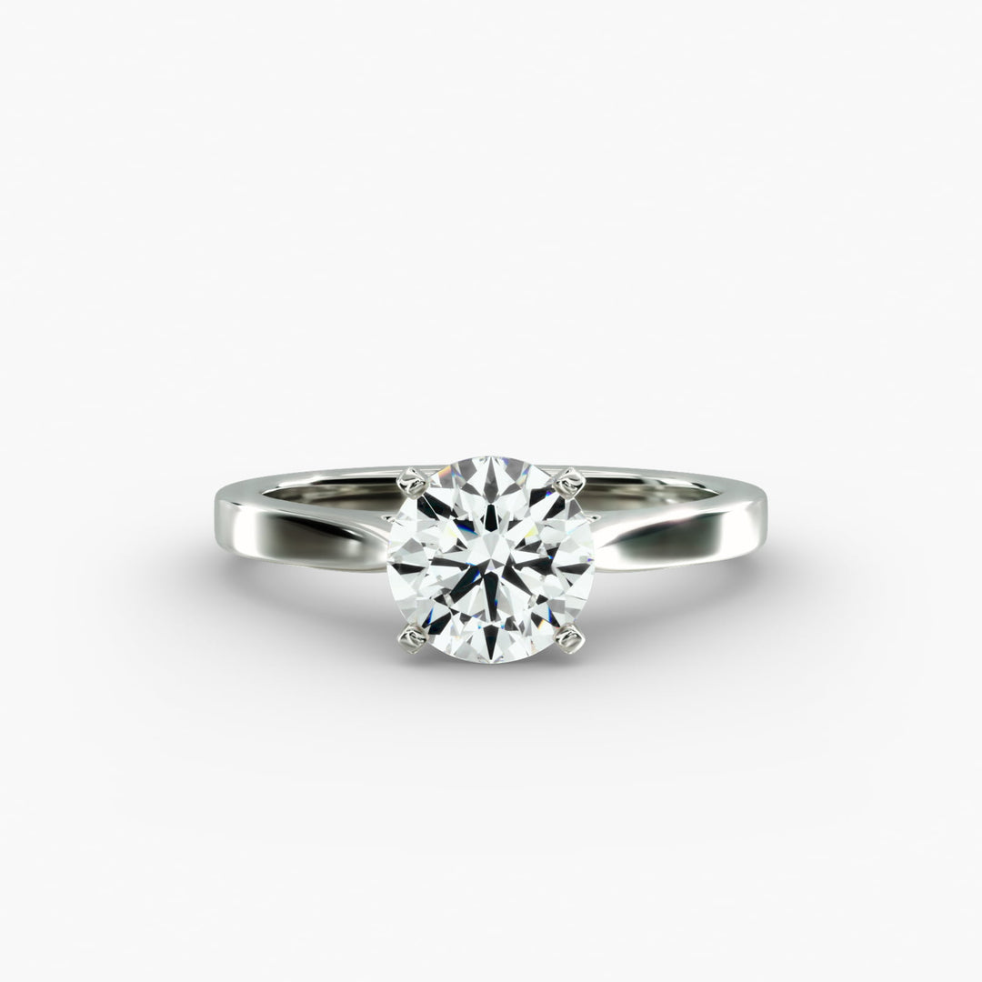 Round Brilliant Lab-Grown Diamond — Wide Band Statement Ring | IGI Certified | 10K/14K/18K Gold
