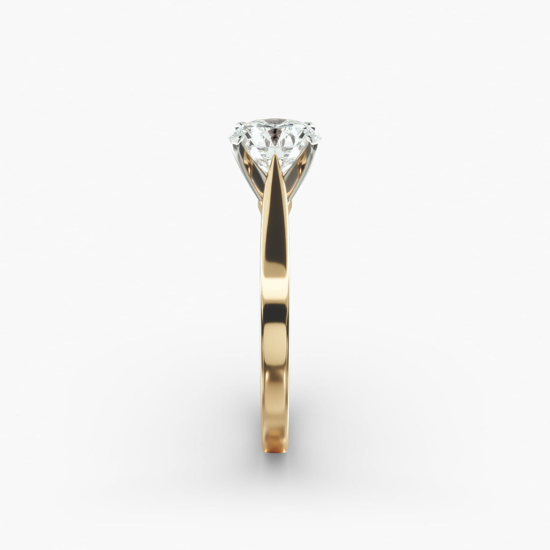 Round Brilliant Lab-Grown Diamond — Wide Band Statement Ring | IGI Certified | 10K/14K/18K Gold