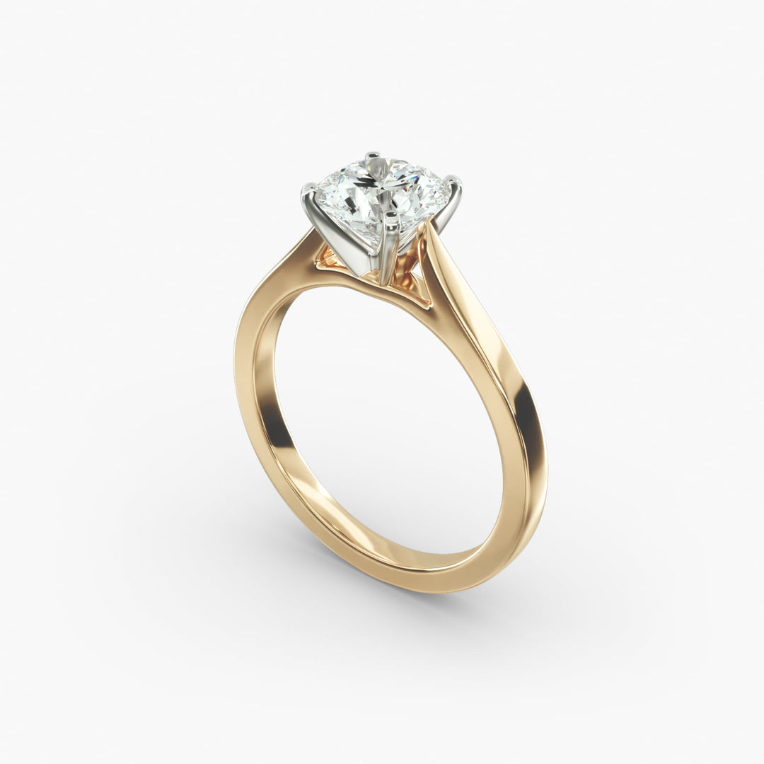 Round Brilliant Lab-Grown Diamond — Wide Band Statement Ring | IGI Certified | 10K/14K/18K Gold