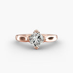 Load image into Gallery viewer, Cushion Lab-Grown Diamond Four-Prong Engagement Ring | Classic Solitaire | IGI Certified | 10K/14K/18K Gold