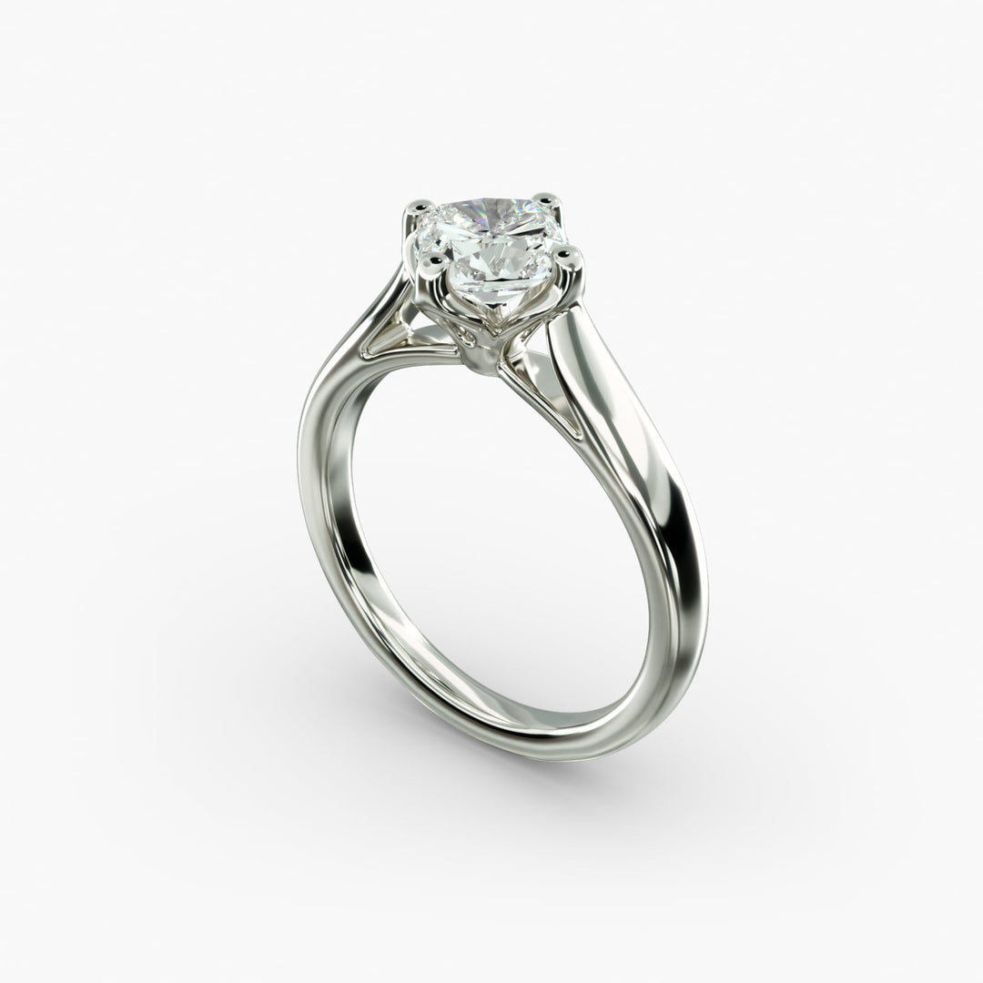 Cushion Lab-Grown Diamond Four-Prong Engagement Ring | Classic Solitaire | IGI Certified | 10K/14K/18K Gold