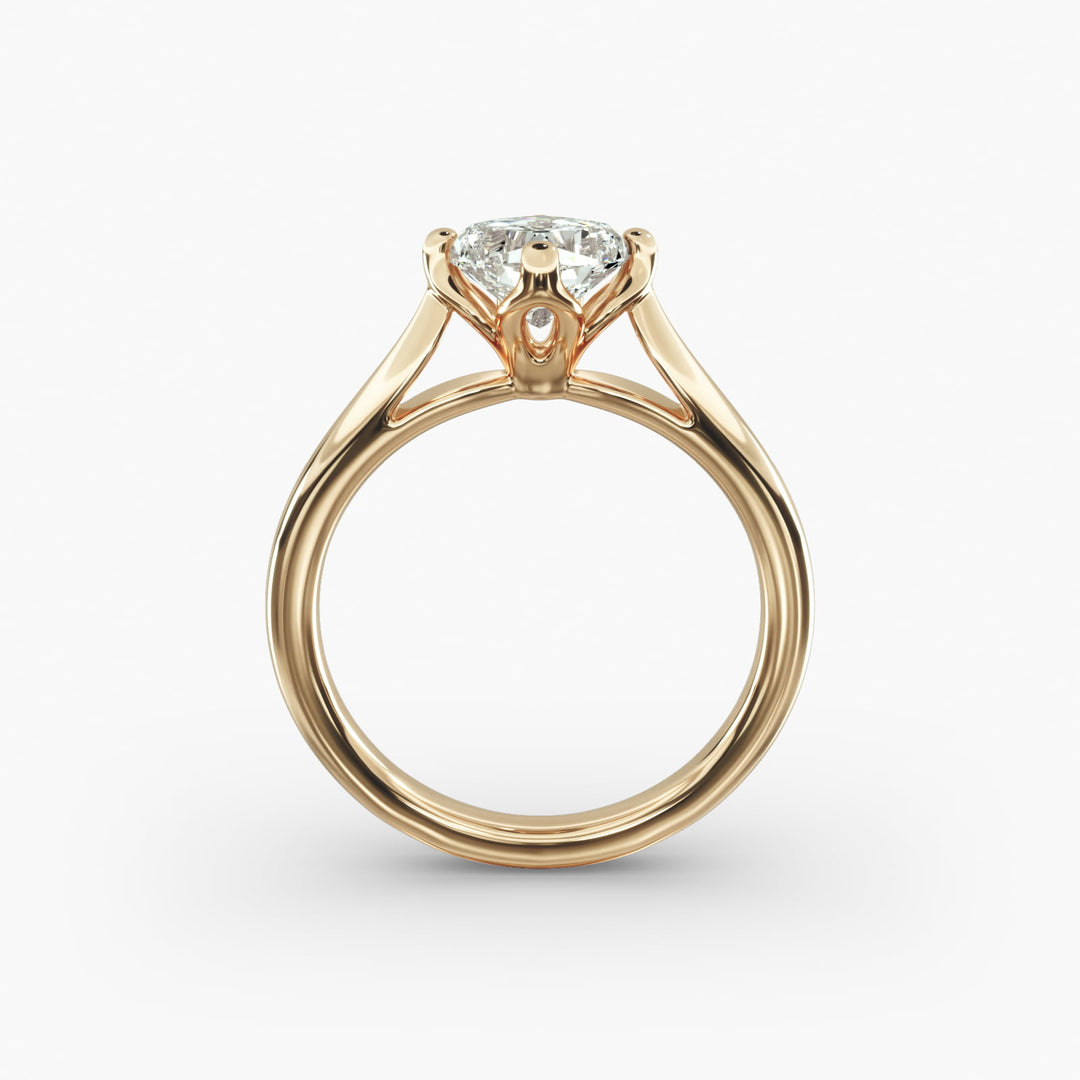 Cushion Lab-Grown Diamond Four-Prong Engagement Ring | Classic Solitaire | IGI Certified | 10K/14K/18K Gold