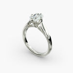 Load image into Gallery viewer, Emerald Lab-Grown Diamond 4-Prong Ring | Classic Band | IGI Certified | 10K/14K/18K Gold