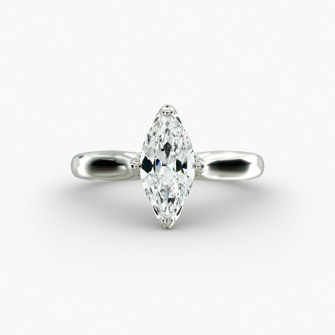 Marquise Lab-Grown Diamond Classic Solitaire Engagement Ring | Timeless Design