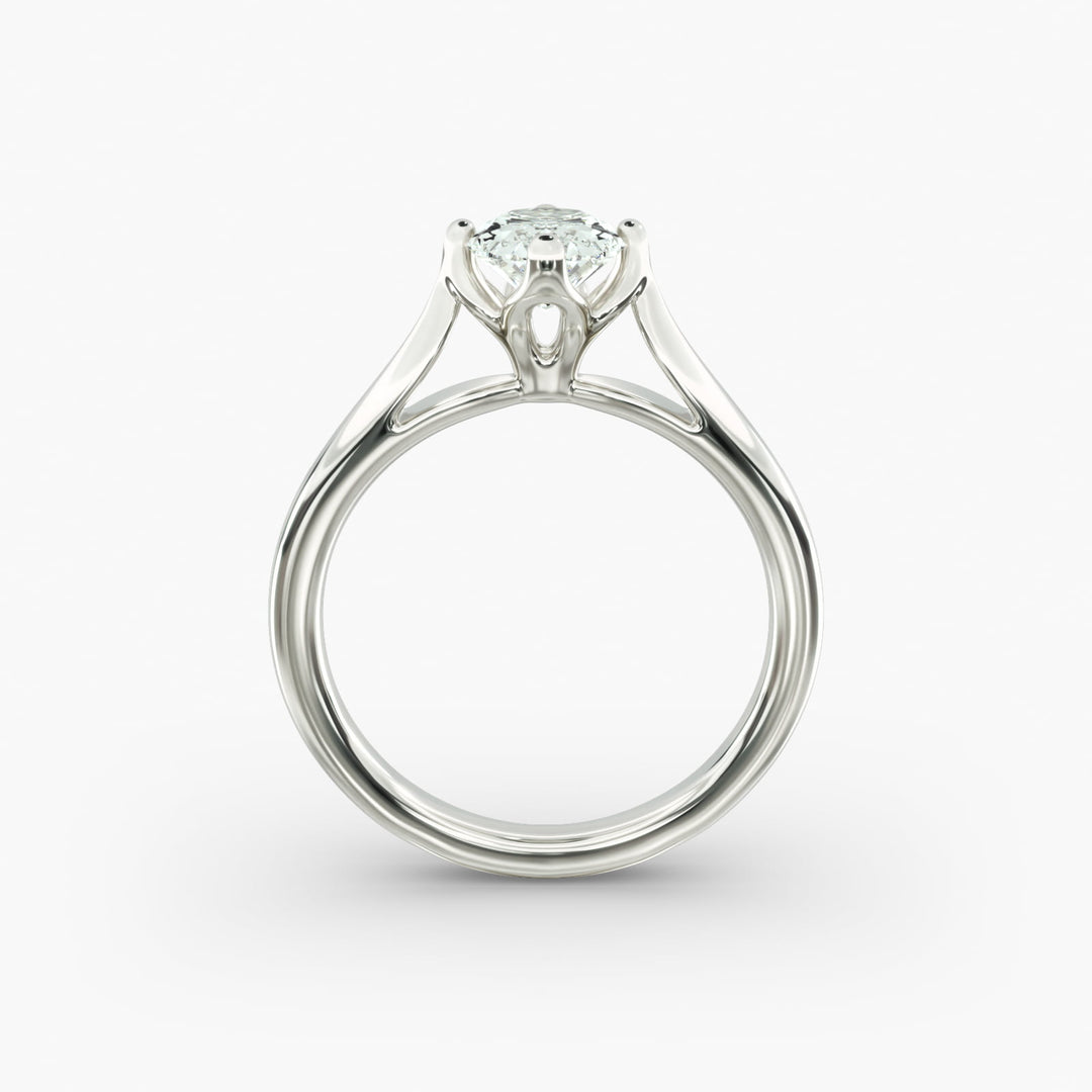 Oval Lab-Grown Diamond Four-Prong Solitaire Engagement Ring | Classic Band | IGI Certified | 10K/14K/18K Gold