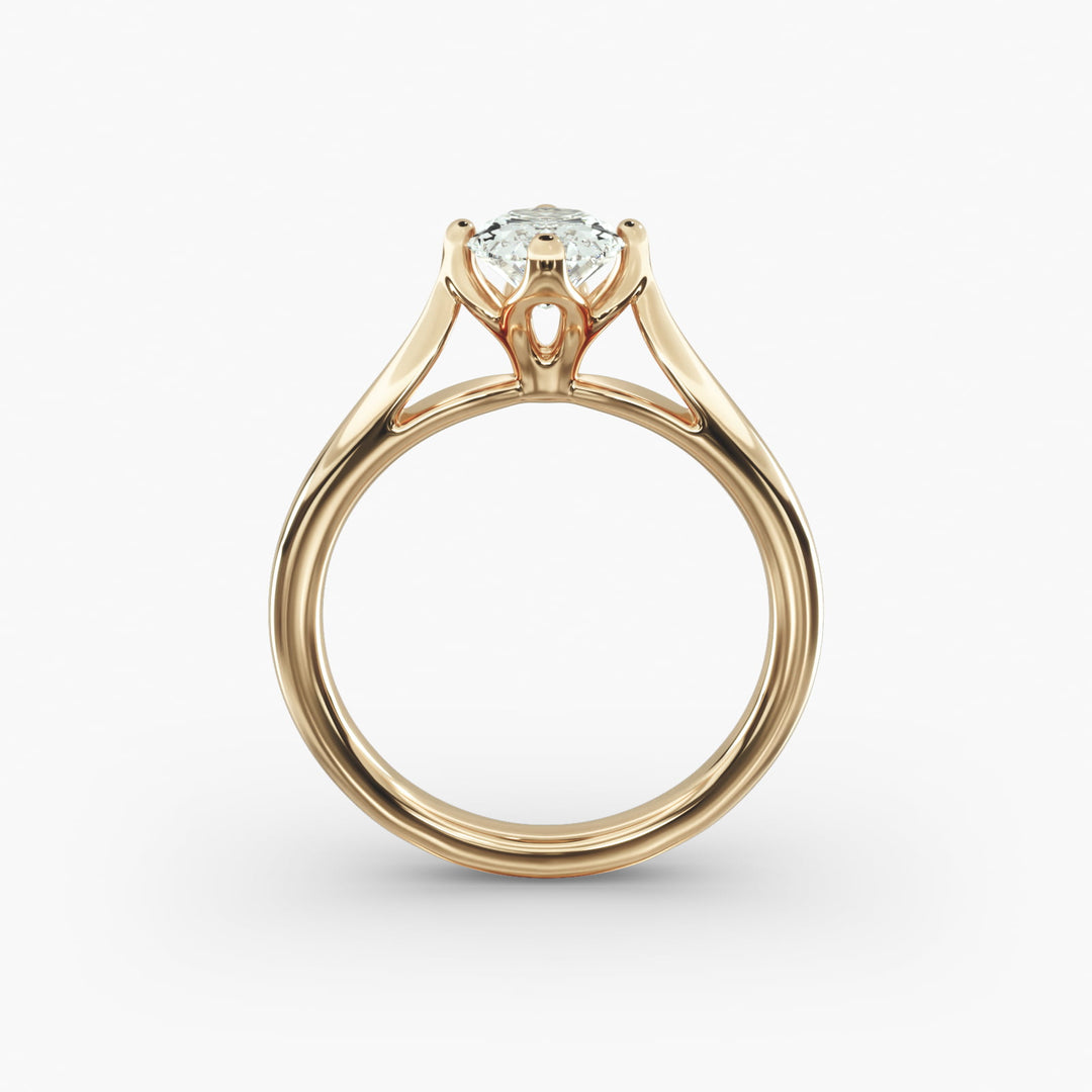 Oval Lab-Grown Diamond Four-Prong Solitaire Engagement Ring | Classic Band | IGI Certified | 10K/14K/18K Gold