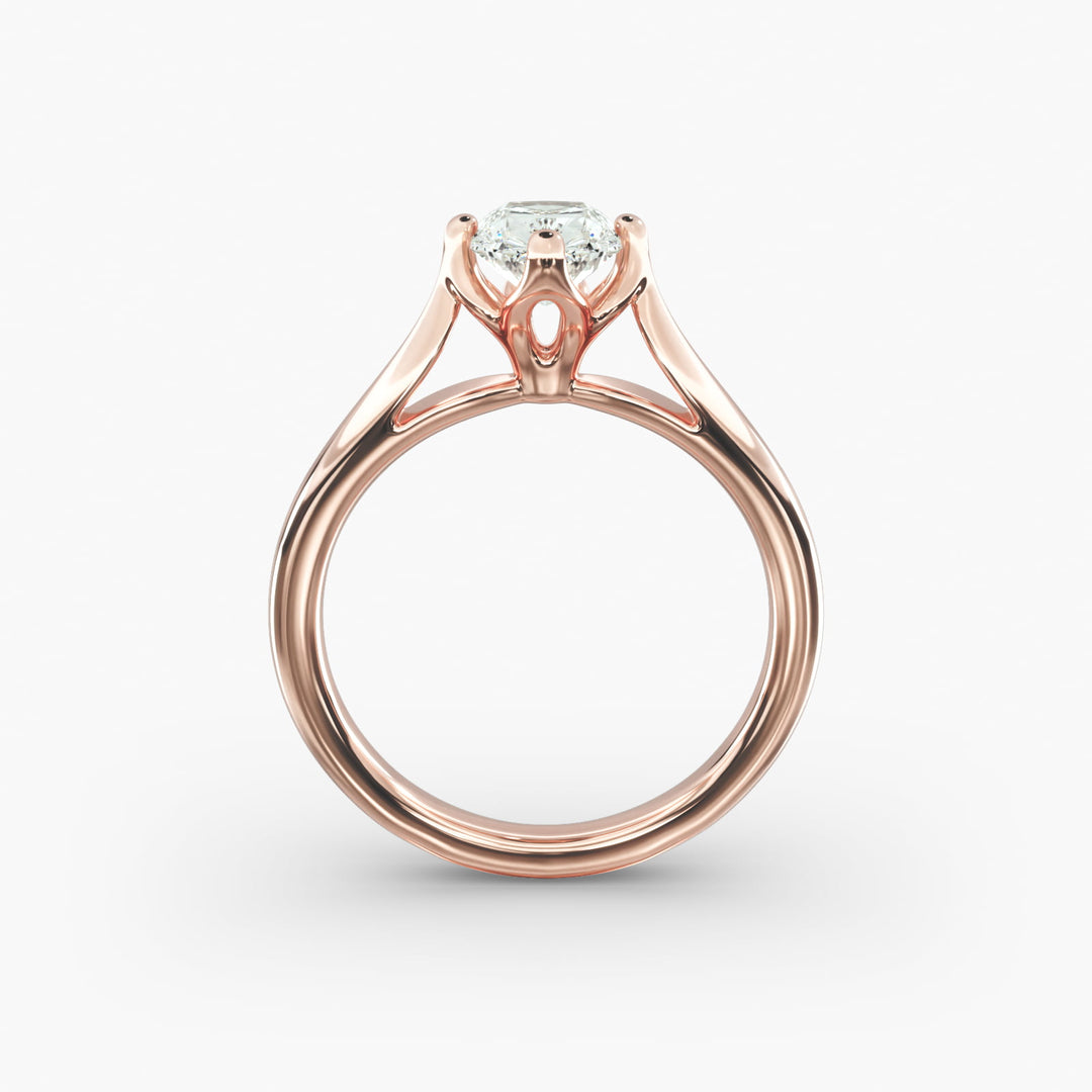 Radiant Lab-Grown Diamond Four-Prong Engagement Ring | Brilliant Solitaire | IGI Certified | 10K/14K/18K Gold
