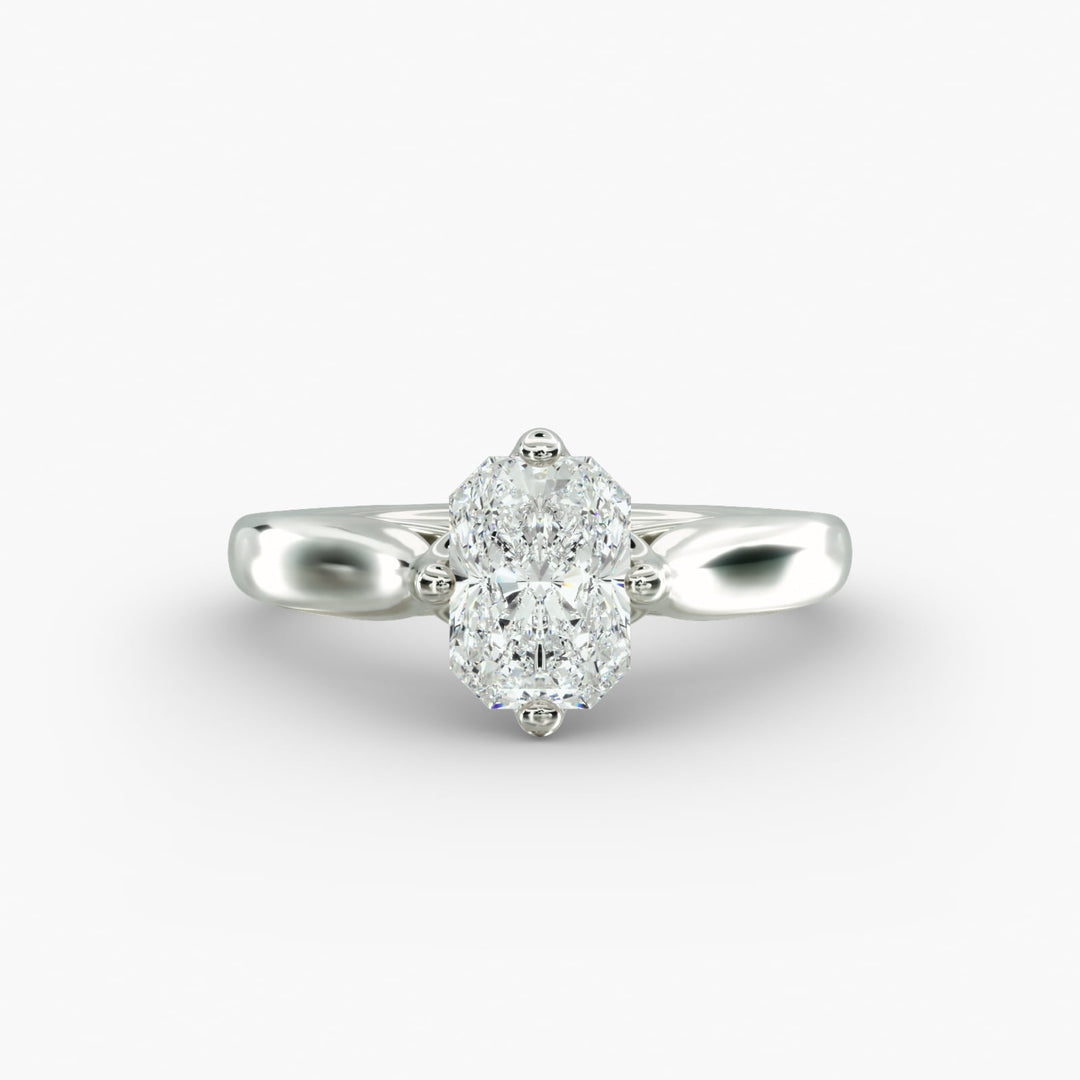 Radiant Lab-Grown Diamond Four-Prong Engagement Ring | Brilliant Solitaire | IGI Certified | 10K/14K/18K Gold