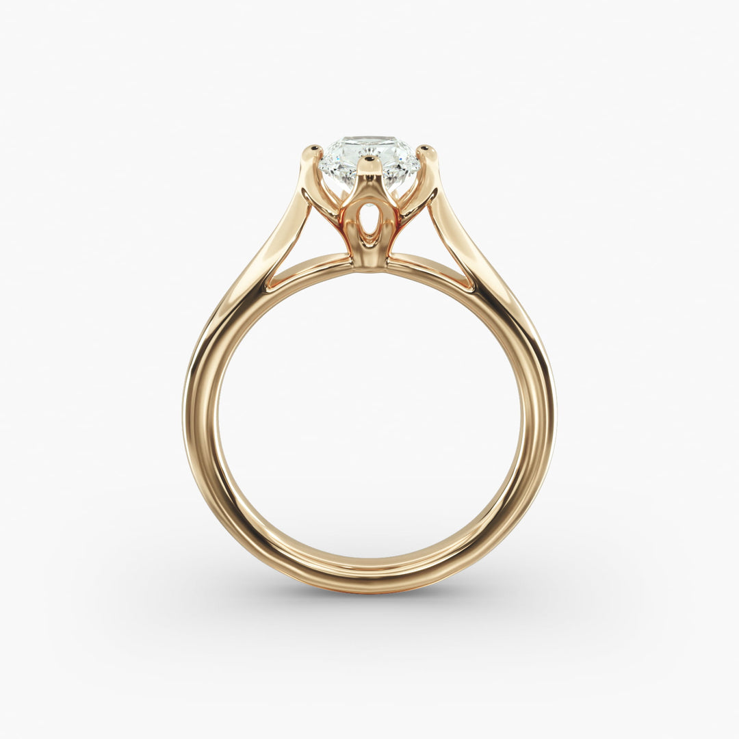 Radiant Lab-Grown Diamond Four-Prong Engagement Ring | Brilliant Solitaire | IGI Certified | 10K/14K/18K Gold