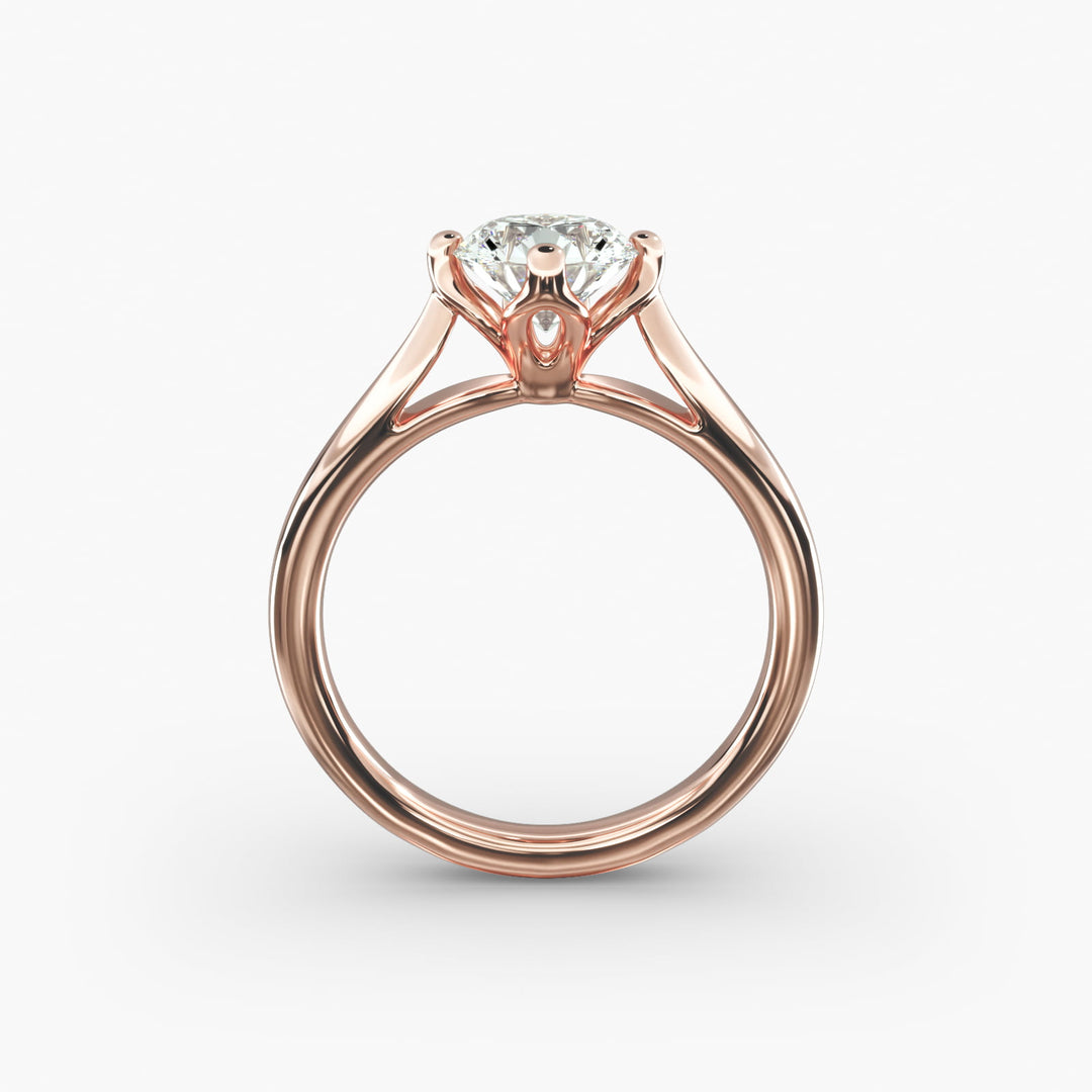 Round Lab-Grown Diamond Four-Prong Engagement Ring | Brilliant Solitaire | IGI Certified | 10K/14K/18K Gold