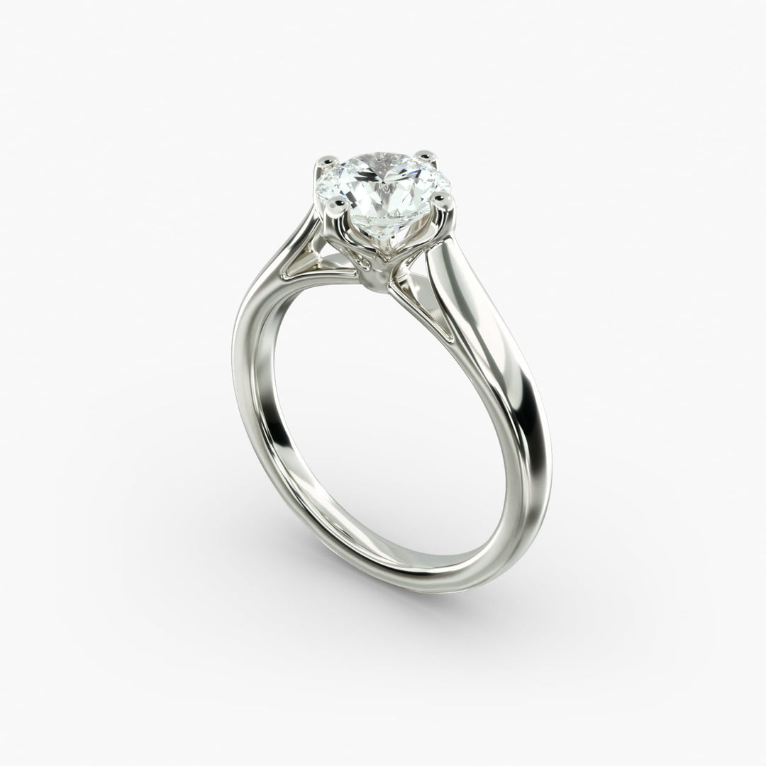 Round Lab-Grown Diamond Four-Prong Engagement Ring | Brilliant Solitaire | IGI Certified | 10K/14K/18K Gold