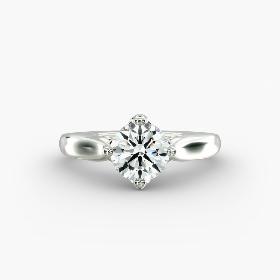 Round Lab-Grown Diamond Four-Prong Engagement Ring | Brilliant Solitaire | IGI Certified | 10K/14K/18K Gold