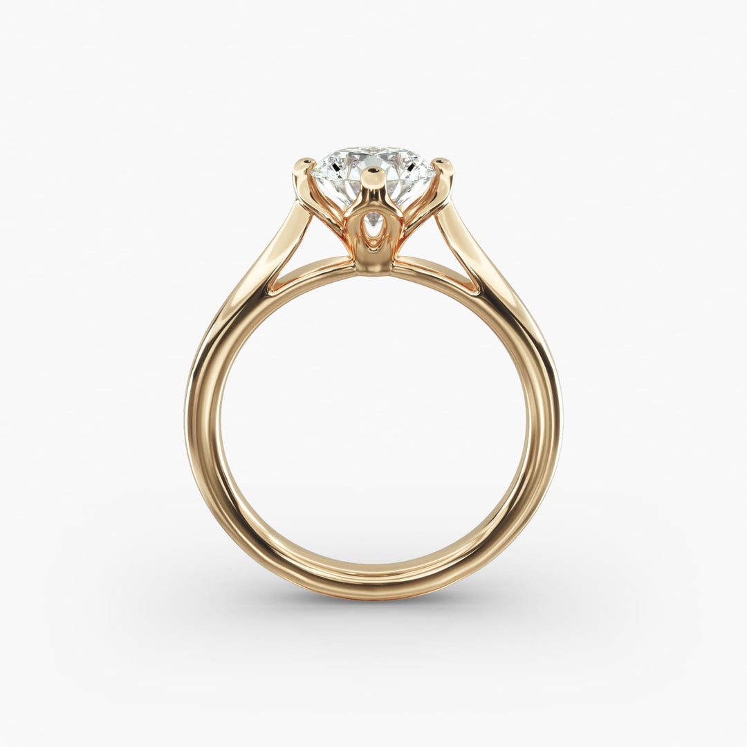 Round Lab-Grown Diamond Four-Prong Engagement Ring | Brilliant Solitaire | IGI Certified | 10K/14K/18K Gold