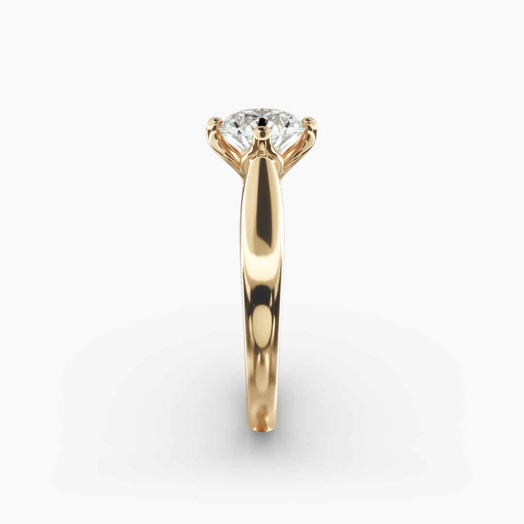 Round Lab-Grown Diamond Four-Prong Engagement Ring | Brilliant Solitaire | IGI Certified | 10K/14K/18K Gold