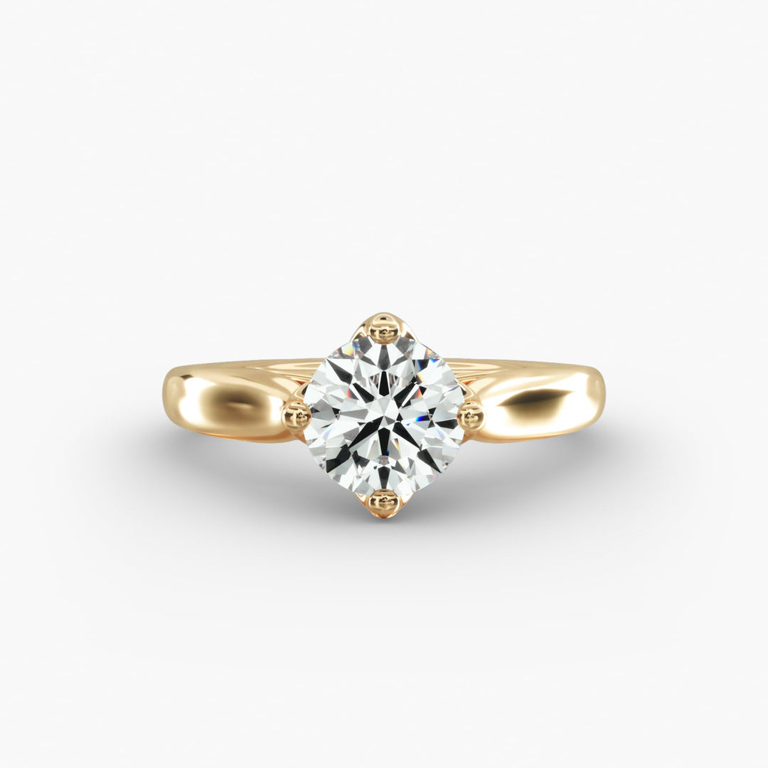 Round Lab-Grown Diamond Four-Prong Engagement Ring | Brilliant Solitaire | IGI Certified | 10K/14K/18K Gold