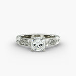 Load image into Gallery viewer, Cushion Lab-Grown Diamond Designer Ring – Artistic Band | IGI Certified | 10K/14K/18K Gold