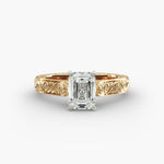 Load image into Gallery viewer, Emerald Lab-Grown Diamond Designer Ring – Artistic Band | IGI Certified | 10K/14K/18K Gold