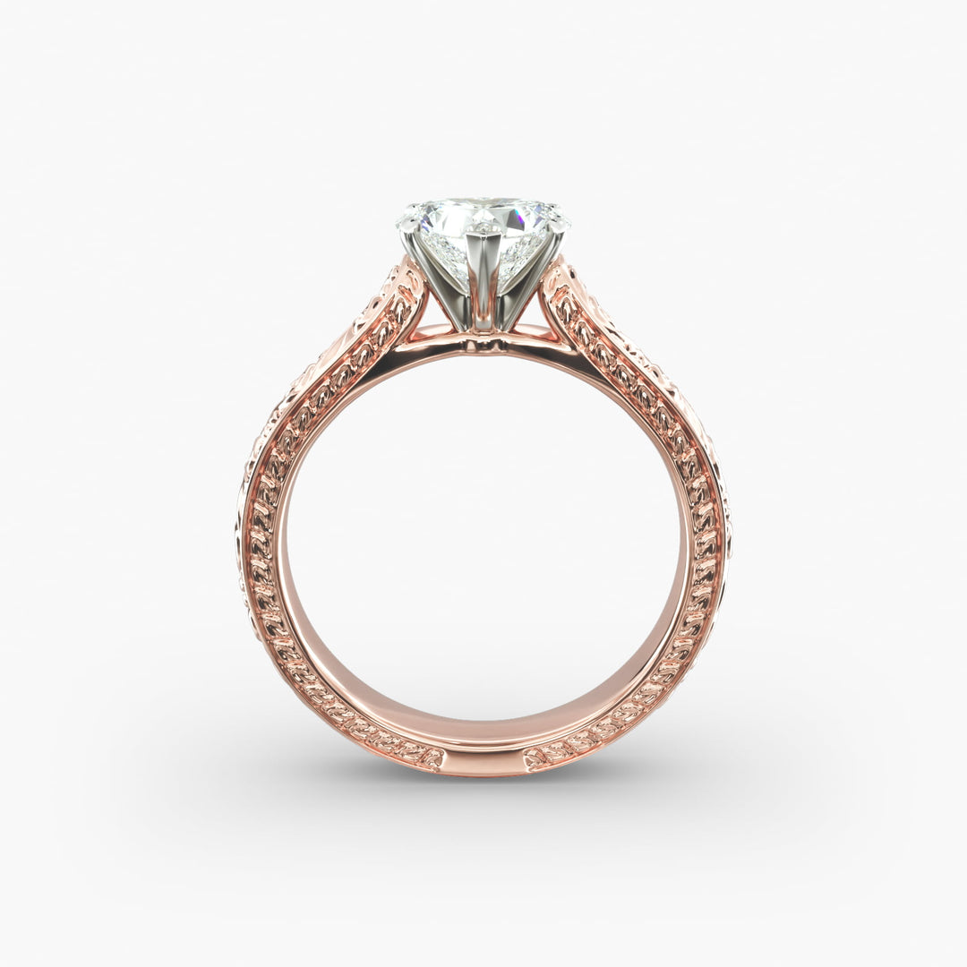 Heart Lab-Grown Diamond Designer Ring – Artistic Band | IGI Certified | 10K/14K/18K Gold