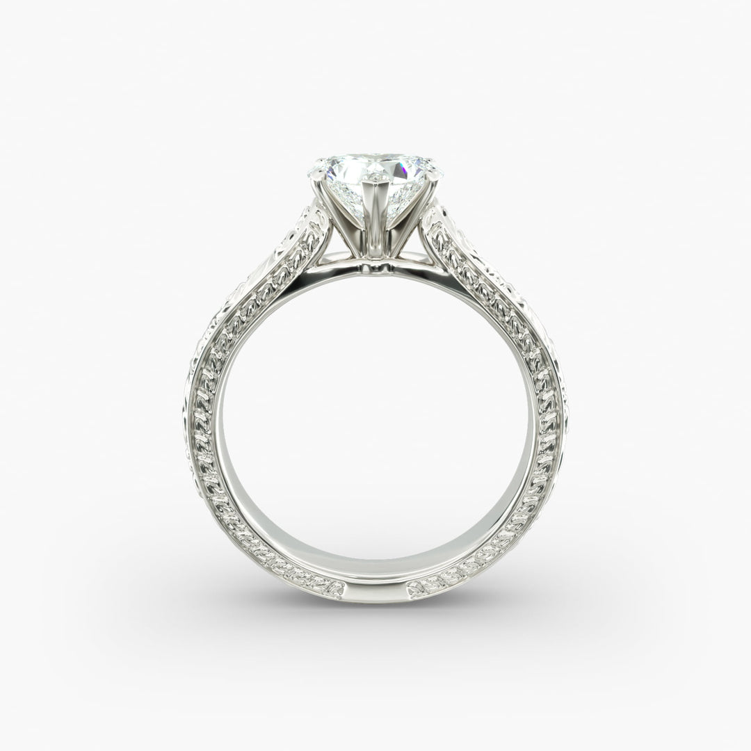 Heart Lab-Grown Diamond Designer Ring – Artistic Band | IGI Certified | 10K/14K/18K Gold