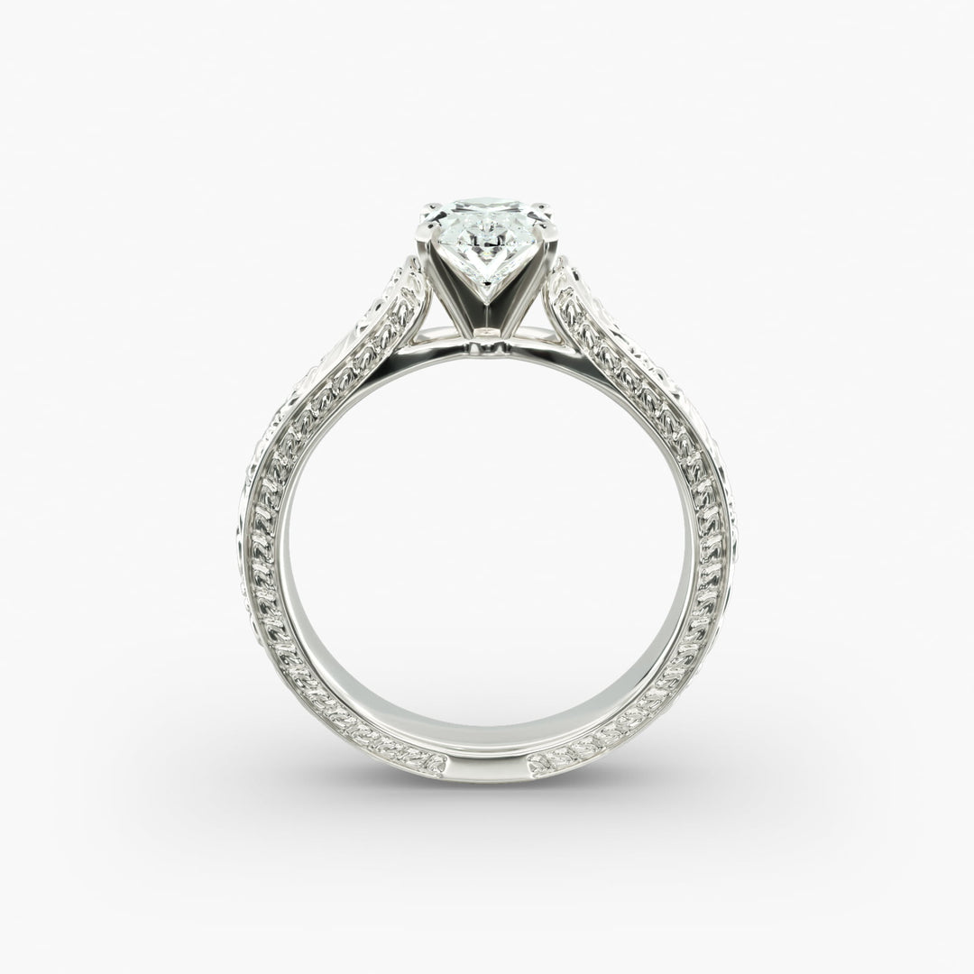 Oval Lab-Grown Diamond Designer Ring – Unique Artistic Style | IGI Certified | 10K/14K/18K Gold