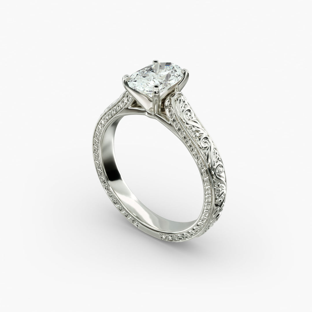 Oval Lab-Grown Diamond Designer Ring – Unique Artistic Style | IGI Certified | 10K/14K/18K Gold