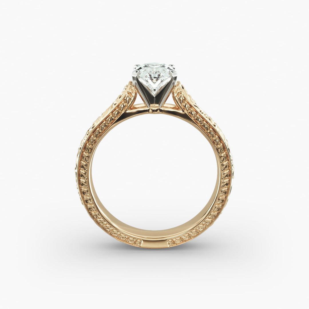 Oval Lab-Grown Diamond Designer Ring – Unique Artistic Style | IGI Certified | 10K/14K/18K Gold