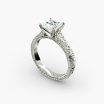 Load image into Gallery viewer, Princess Lab-Grown Diamond Designer Ring – Artistic Band | IGI Certified | 10K/14K/18K Gold