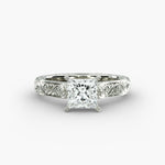 Load image into Gallery viewer, Princess Lab-Grown Diamond Designer Ring – Artistic Band | IGI Certified | 10K/14K/18K Gold