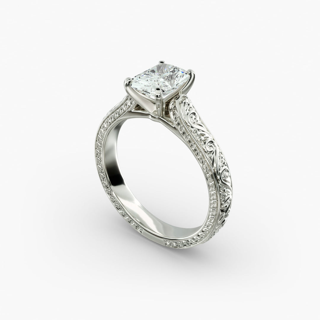 Radiant Cut Designer Lab-Grown Diamond Ring | 0.50–5.00 Carat | IGI Certified | Yellow, White, Rose Gold