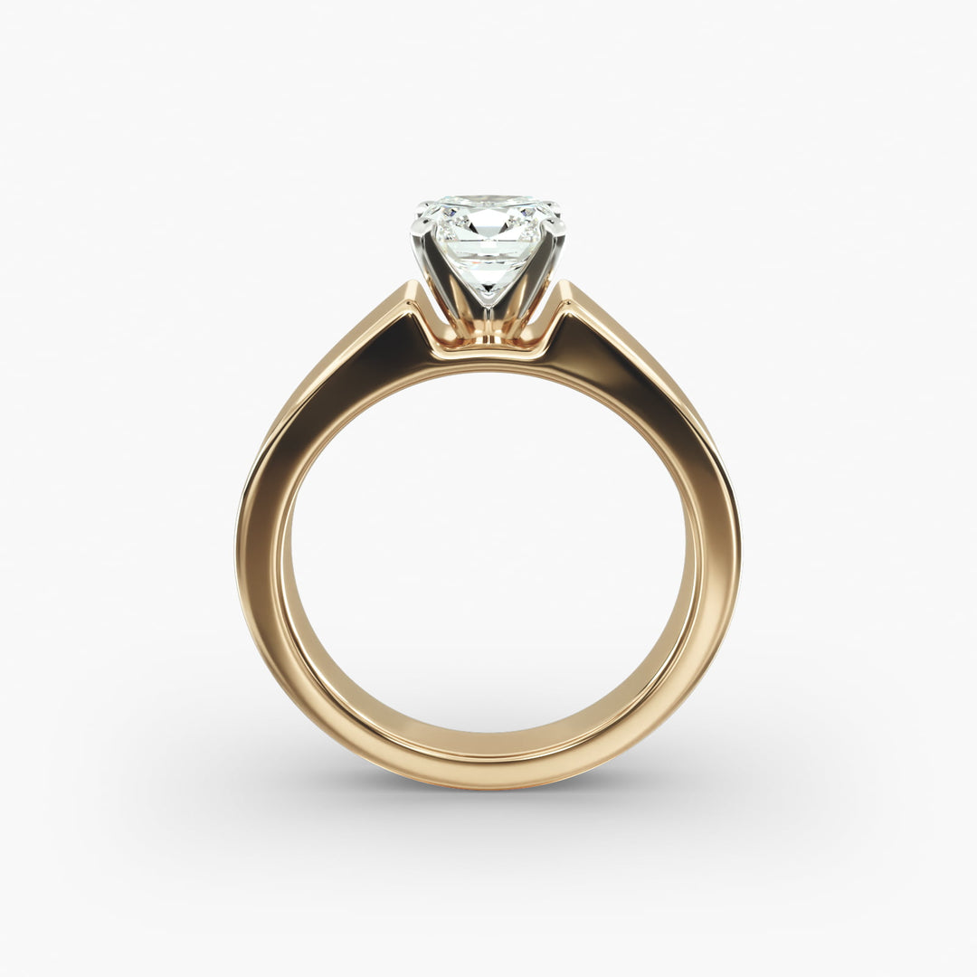 Cushion Lab-Grown Diamond Bold Classic Band Ring – Timeless Luxury | IGI Certified | 10K/14K/18K Gold